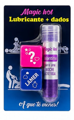 LUBRICANTE MAGIC HOT + DADOS SURTIDO X 8 ML
