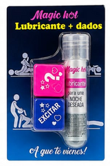 LUBRICANTE MAGIC HOT + DADOS SURTIDO X 8 ML