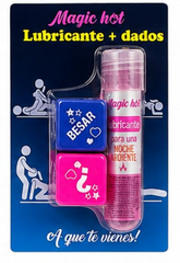 LUBRICANTE MAGIC HOT + DADOS SURTIDO X 8 ML