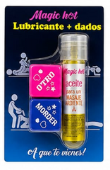 LUBRICANTE MAGIC HOT + DADOS SURTIDO X 8 ML