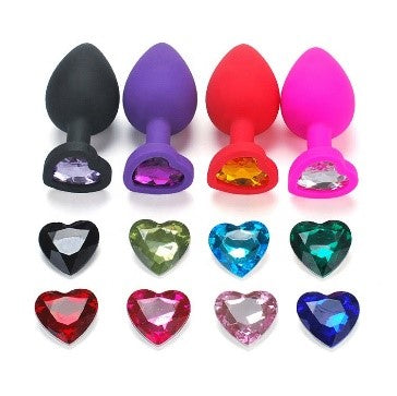 PLUG ANAL JOYA SILICONA CORAZÓN TALLA M